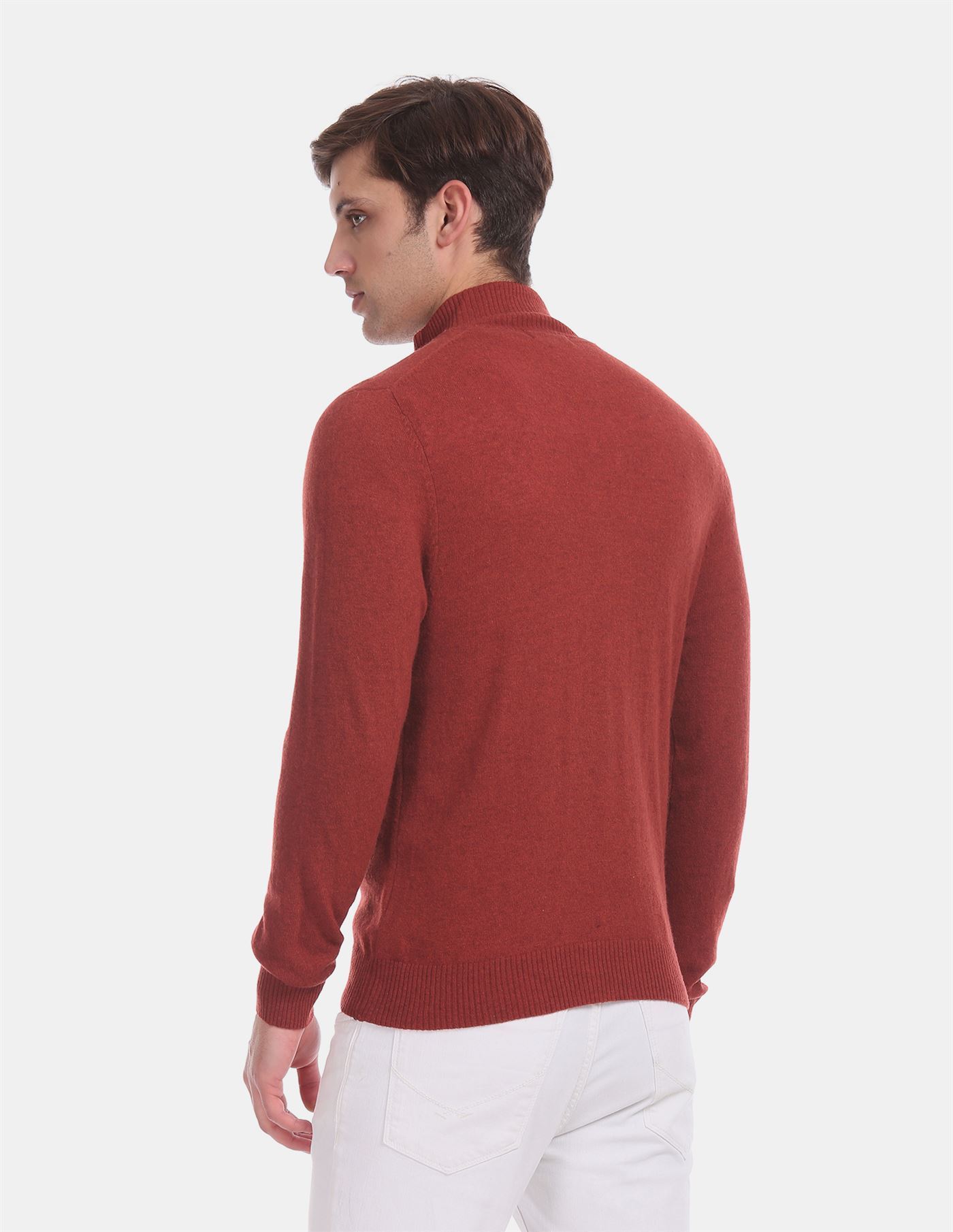 U.S.Polo Assn. Men Casual Wear Maroon Sweater